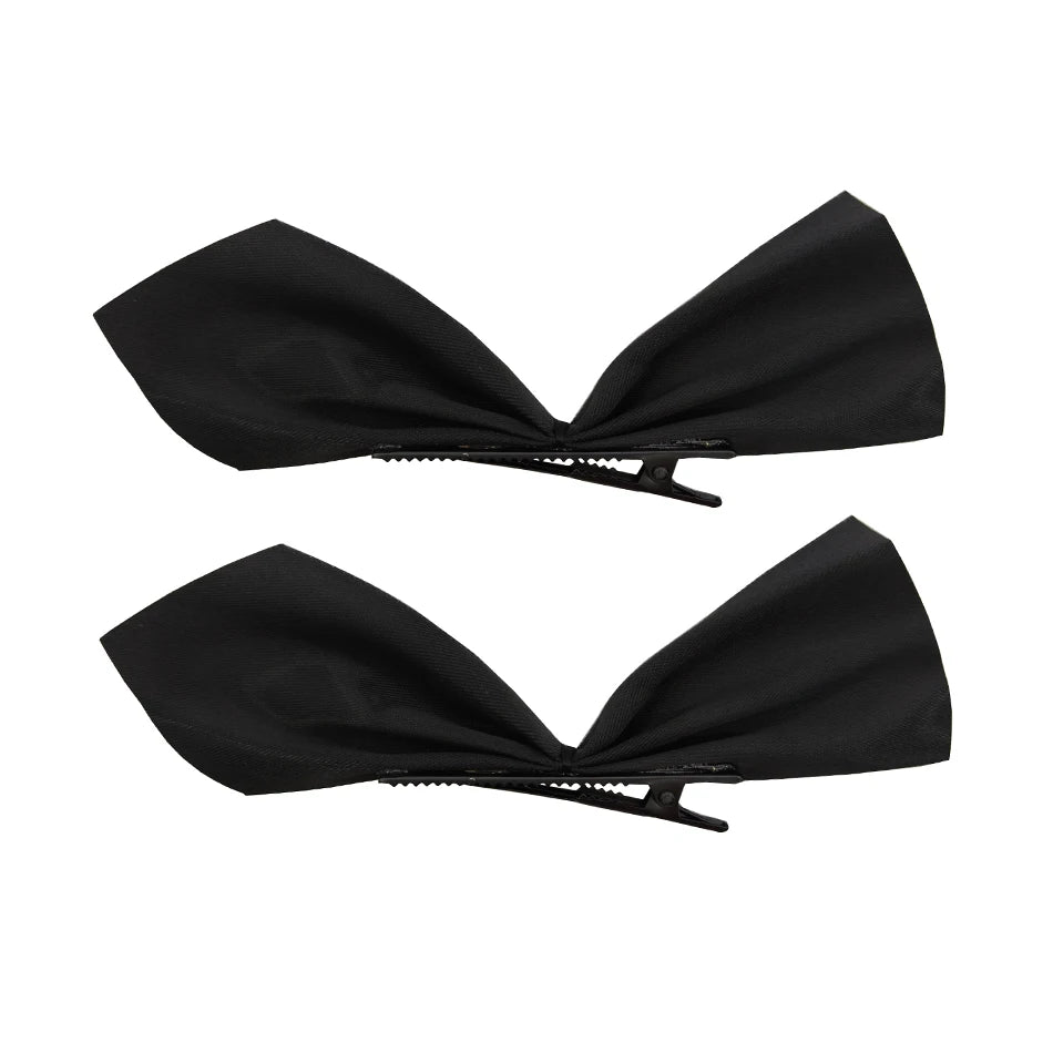 Black bow-tie style top on a white background