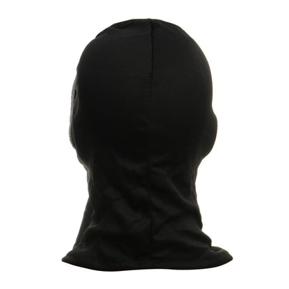 Black hooded balaclava on a white background